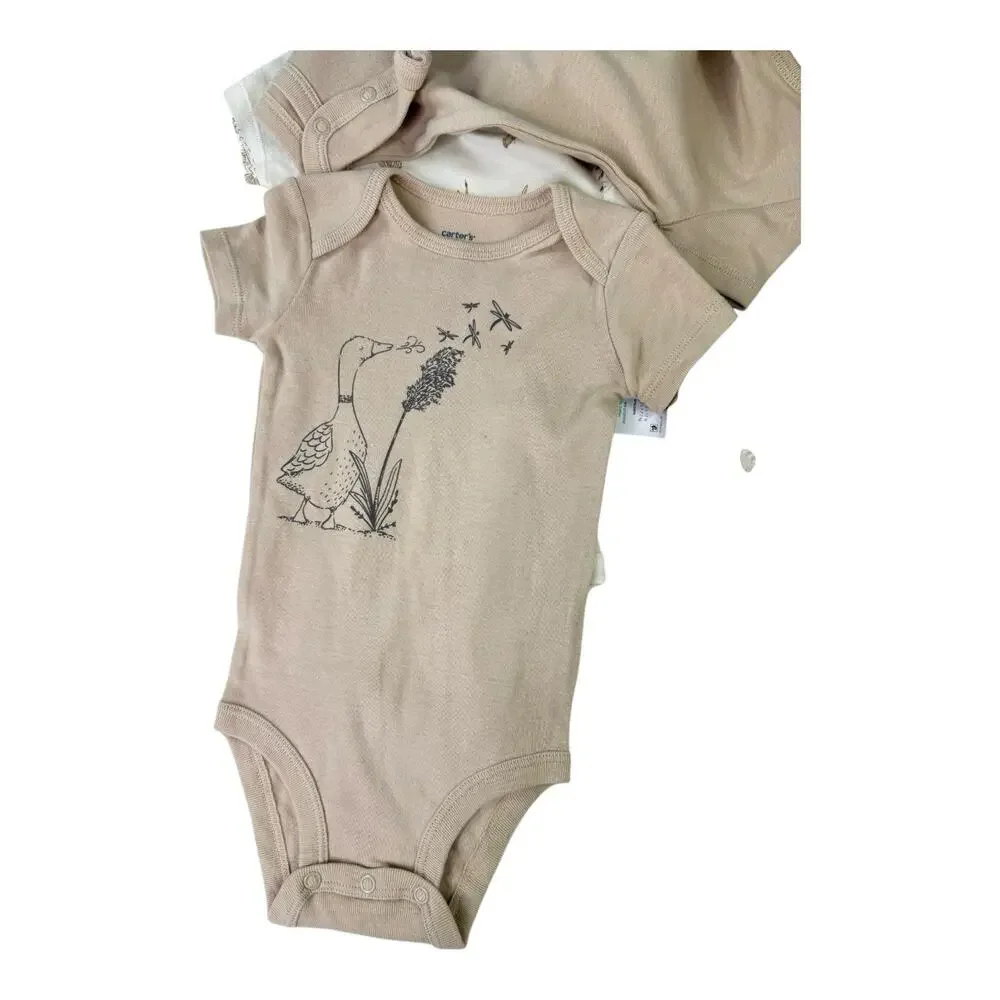 7 Pc Lot 6 Mo Carter's 1st Thanksgiving Set &‎ Baby 5-Pack Short-Sleeve Bodysuit